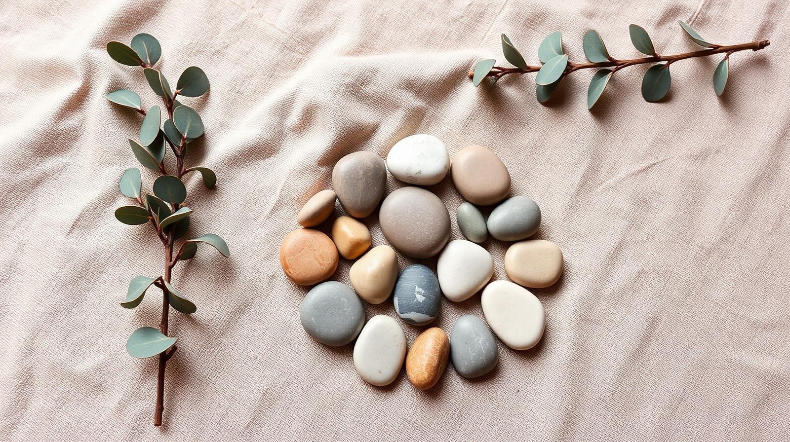 Watercolor of a circle of stones around a single candle — family system and shared space